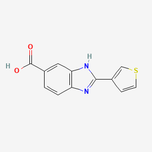 molecular formula C12H8N2O2S B1621432 2-thiophen-3-yl-3H-benzoimidazole-5-carboxylic Acid CAS No. 904817-95-4