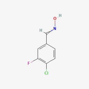 molecular formula C7H5ClFNO B1621435 N-[(4-氯-3-氟苯基)亚甲基]羟胺 CAS No. 202925-09-5
