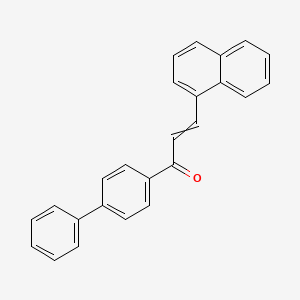 molecular formula C25H18O B1621438 3-Naphthalen-1-yl-1-(4-phenylphenyl)prop-2-en-1-one CAS No. 65962-35-8