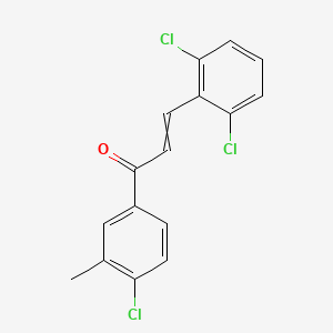 molecular formula C16H11Cl3O B1621439 1-(4-Chloro-3-methylphenyl)-3-(2,6-dichlorophenyl)prop-2-en-1-one CAS No. 219140-58-6