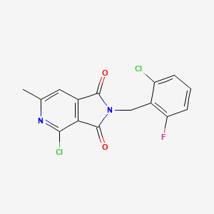 molecular formula C15H9Cl2FN2O2 B1621460 4-chloro-2-(2-chloro-6-fluorobenzyl)-6-methyl-2,3-dihydro-1H-pyrrolo[3,4-c]pyridine-1,3-dione CAS No. 261363-77-3