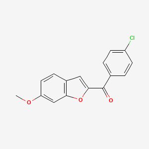 molecular formula C16H11ClO3 B1621468 (4-氯苯基)(6-甲氧基苯并呋喃-2-基)甲酮 CAS No. 82158-47-2