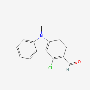 molecular formula C14H12ClNO B1621470 4-Chloro-9-methyl-2,9-dihydro-1H-carbazole-3-carbaldehyde CAS No. 173594-86-0