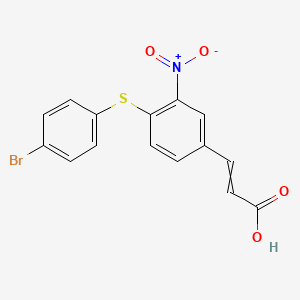 molecular formula C15H10BrNO4S B1621474 3-[4-[(4-bromophenyl)thio]-3-nitrophenyl]acrylic acid CAS No. 175278-55-4