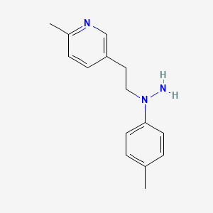 molecular formula C15H19N3 B1621485 1-(4-Methylphenyl)-1-[2-(6-methylpyridin-3-yl)ethyl]hydrazine CAS No. 21241-08-7