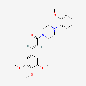 molecular formula C23H28N2O5 B1621489 1-(o-Methoxyphenyl)-4-(3,4,5-trimethoxycinnamoyl)-piperazine CAS No. 23776-38-7