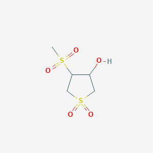 molecular formula C5H10O5S2 B1621505 4-メチルスルホニル-1,1-ジオキソチオラン-3-オール CAS No. 53287-33-5