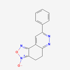 molecular formula C14H10N4O2 B1621509 8-Phenyl-4,5-dihydro[1,2,5]oxadiazolo[3,4-f]cinnolin-3-ium-3-olate CAS No. 257932-08-4