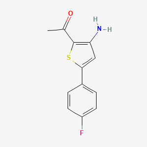 molecular formula C12H10FNOS B1621511 1-[3-Amino-5-(4-fluorophenyl)thiophen-2-yl]ethanone CAS No. 306935-10-4