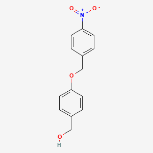 molecular formula C14H13NO4 B1621554 {4-[(4-Nitrobenzyl)oxy]phenyl}methanol CAS No. 77350-57-3