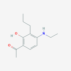 molecular formula C13H19NO2 B1621555 1-[4-(Ethylamino)-2-hydroxy-3-propylphenyl]ethan-1-one CAS No. 69049-68-9