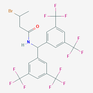 molecular formula C21H14BrF12NO B1621572 N1-di[3,5-di(trifluoromethyl)phenyl]methyl-3-bromobutanamide CAS No. 680579-72-0