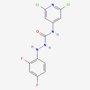 molecular formula C12H8Cl2F2N4O B1621577 1-(2,6-Dichloropyridin-4-yl)-3-(2,4-difluoroanilino)urea CAS No. 286436-18-8