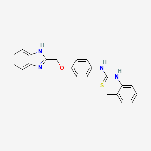 B1621633 Thiourea, N-(4-(1H-benzimidazol-2-ylmethoxy)phenyl)-N'-(2-methylphenyl)- CAS No. 84483-98-7