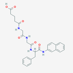 molecular formula C28H30N4O6 B1621649 5-[[2-[[2-[[1-(Naphthalen-2-ylamino)-1-oxo-3-phenylpropan-2-yl]amino]-2-oxoethyl]amino]-2-oxoethyl]amino]-5-oxopentanoic acid CAS No. 55145-12-5