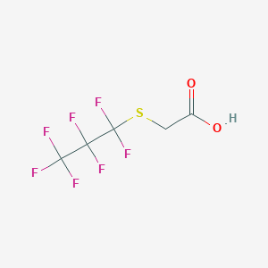 molecular formula C5H3F7O2S B1621651 2-[(Heptafluoropropyl)sulfanyl]acetic acid CAS No. 204057-69-2