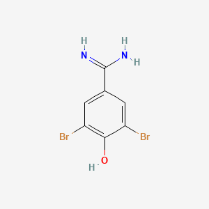 molecular formula C7H6Br2N2O B1621688 3,5-Dibromo-4-hydroxy-benzamidine CAS No. 84435-79-0