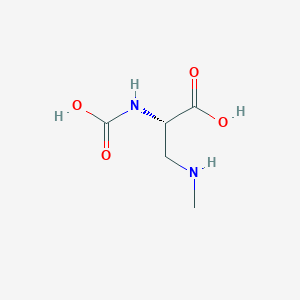 molecular formula C5H10N2O4 B162170 alpha-N-Carboxy-beta-N-methylaminoalanine CAS No. 129118-73-6