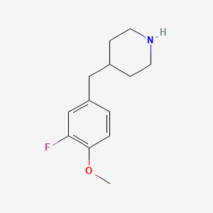 molecular formula C13H18FNO B1621703 4-(3-Fluoro-4-methoxy-benzyl)-piperidine CAS No. 584555-74-8