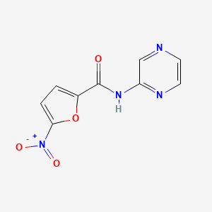 molecular formula C9H6N4O4 B1621734 2-Furancarboxamide, 5-nitro-N-pyrazinyl- CAS No. 779327-12-7