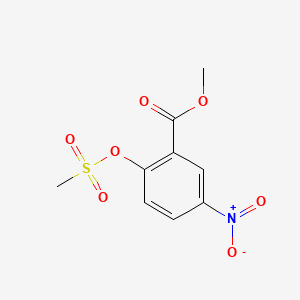 molecular formula C9H9NO7S B1621746 Methyl 2-((methylsulphonyl)oxy)-5-nitrobenzoate CAS No. 80430-23-5