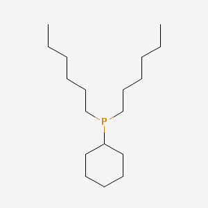 molecular formula C18H37P B1621749 Cyclohexyldihexylphosphine CAS No. 84100-17-4