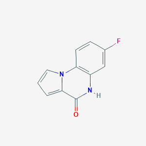 molecular formula C11H7FN2O B162175 7-fluoropyrrolo[1,2-a]quinoxalin-4(5H)-one CAS No. 136773-67-6