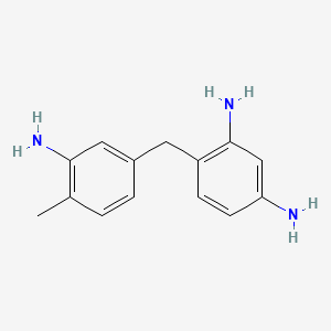 molecular formula C14H17N3 B1621752 4-[(3-Amino-4-methylphenyl)methyl]benzene-1,3-diamine CAS No. 94213-34-0