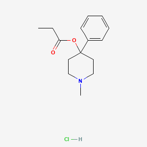 molecular formula C15H22ClNO2 B1621757 1-Methyl-4-phenyl-4-propionoxypiperidine hydrochloride CAS No. 4968-48-3