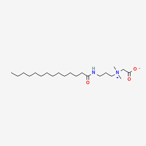 molecular formula C21H42N2O3 B1621764 1-Propanaminium, N-(carboxymethyl)-N,N-dimethyl-3-[(1-oxotetradecyl)amino]-, inner salt CAS No. 59272-84-3