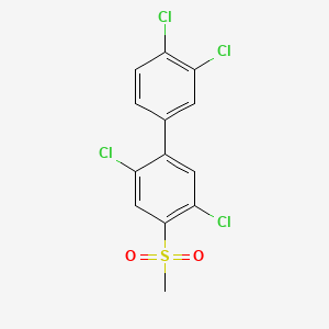 molecular formula C13H8Cl4O2S B1621765 4-Methylsulfonyl-2,3',4',5-tetrachlorobiphenyl CAS No. 69797-51-9