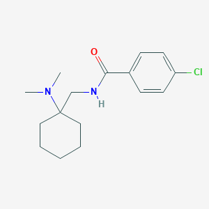 molecular formula C16H23ClN2O B162177 4-chloro-N-{[1-(dimethylamino)cyclohexyl]methyl}benzamide CAS No. 41805-00-9