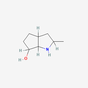 molecular formula C8H15NO B1621773 2-Methyl-1,2,3,4-tetrahydrocyclopenta(b)pyrrol-6-ol CAS No. 73825-73-7