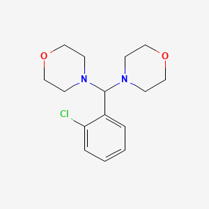 molecular formula C15H21ClN2O2 B1621774 Morpholine, 4,4'-(o-chlorobenzylidene)di- CAS No. 74037-66-4