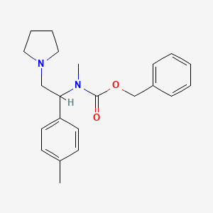 molecular formula C22H28N2O2 B1621784 1-Pyrrolidin-2-(4'-methylphenyl)-2-(N-Cbz-N-methyl)amino-ethane CAS No. 675602-72-9