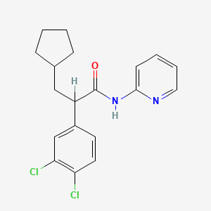 molecular formula C19H20Cl2N2O B1621793 3,4-Dichloro-alpha-(cyclopentylmethyl)-N-2-pyridinyl-benzeneacetamide CAS No. 300353-42-8
