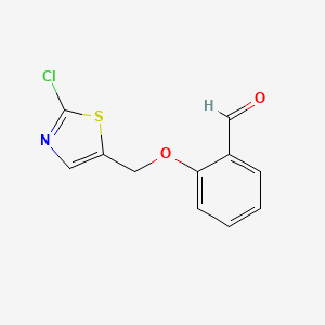 molecular formula C11H8ClNO2S B1621797 2-[(2-氯-1,3-噻唑-5-基)甲氧基]苯甲醛 CAS No. 338393-47-8