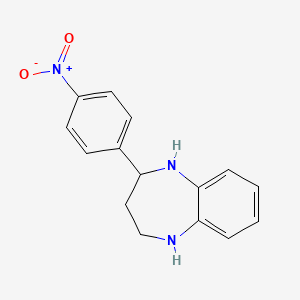 molecular formula C15H15N3O2 B1621801 2-(4-Nitrophenyl)-2,3,4,5-tetrahydro-1H-1,5-benzodiazepine CAS No. 904813-76-9