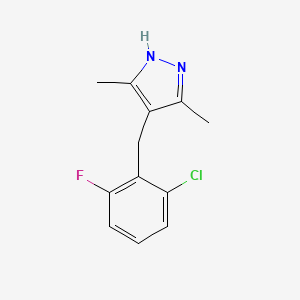 molecular formula C12H12ClFN2 B1621837 4-(2-氯-6-氟苄基)-3,5-二甲基-1H-吡唑 CAS No. 387352-96-7