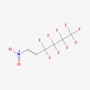 molecular formula C6H2F9NO2 B1621844 3,3,4,4,5,5,6,6,6-Nonafluoro-1-nitrohex-1-ene CAS No. 306935-66-0