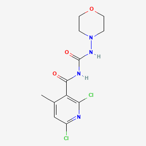 molecular formula C12H14Cl2N4O3 B1621860 N-[(2,6-dichloro-4-methyl-3-pyridyl)carbonyl]-N'-morpholinourea CAS No. 286436-08-6