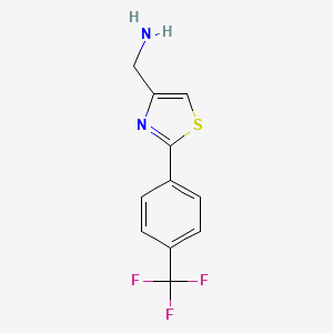 [2-[4-(Trifluoromethyl)phenyl]-1,3-thiazol-4-yl]methanamine