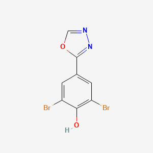 2,6-Dibromo-4-(1,3,4-oxadiazol-2-yl)phenol