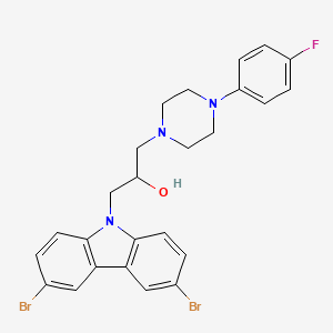 B1621890 1-(3,6-Dibromocarbazol-9-yl)-3-[4-(4-fluorophenyl)piperazin-1-yl]propan-2-ol CAS No. 607393-54-4