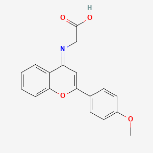 molecular formula C18H15NO4 B1621891 [2-(4-Methoxy-phenyl)-chromen-4-ylideneamino]-acetic acid CAS No. 126480-34-0