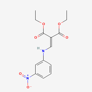 molecular formula C14H16N2O6 B1621898 二乙基(3-硝基苯胺亚甲基)丙二酸酯 CAS No. 40107-10-6