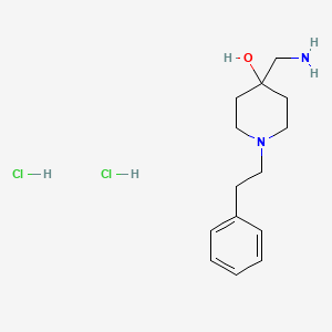 molecular formula C14H24Cl2N2O B1621928 4-(Aminomethyl)-1-phenethylpiperidin-4-ol dihydrochloride CAS No. 23804-64-0