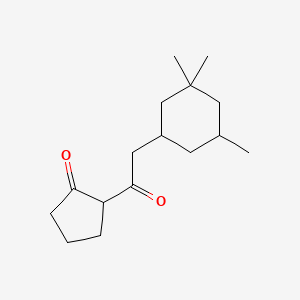 molecular formula C16H26O2 B1621947 2-[(3,3,5-Trimethylcyclohexyl)acetyl]cyclopentan-1-one CAS No. 84642-57-9