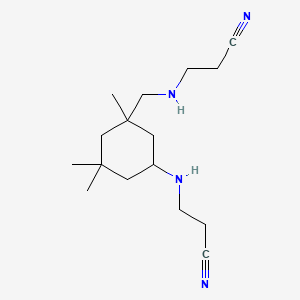 molecular formula C16H28N4 B1621952 3-[[3-[[(2-Cyanoethyl)amino]methyl]-3,5,5-trimethylcyclohexyl]amino]propiononitrile CAS No. 93940-97-7