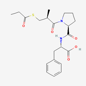1-(D-3-Propanoylthio-2-methylpropanoyl)-L-prolyl-L-phenylalanine